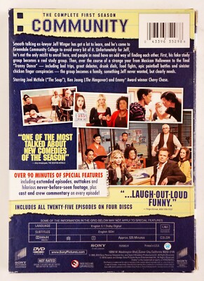 Community The Complete First Season DVD, 25 Episodes, 4 discs