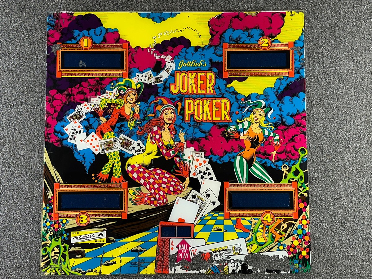 Gottlieb Joker Poker Pinball Machine Game Backglass ORIGINAL | eBay