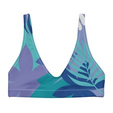 "Bluish" Print Recycled padded bikini top Summer, Summer Vibes, Beach, Summer