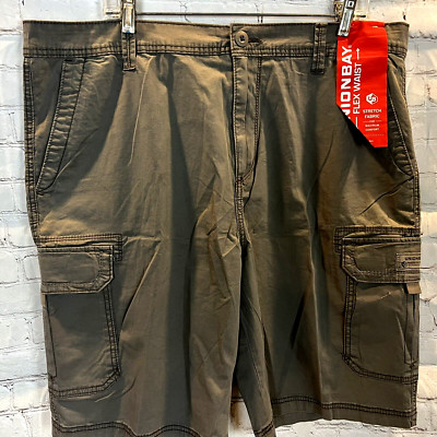Union Bay Size 42 Grey Goose Flex Waist Pockets Cargo Shorts  NWT