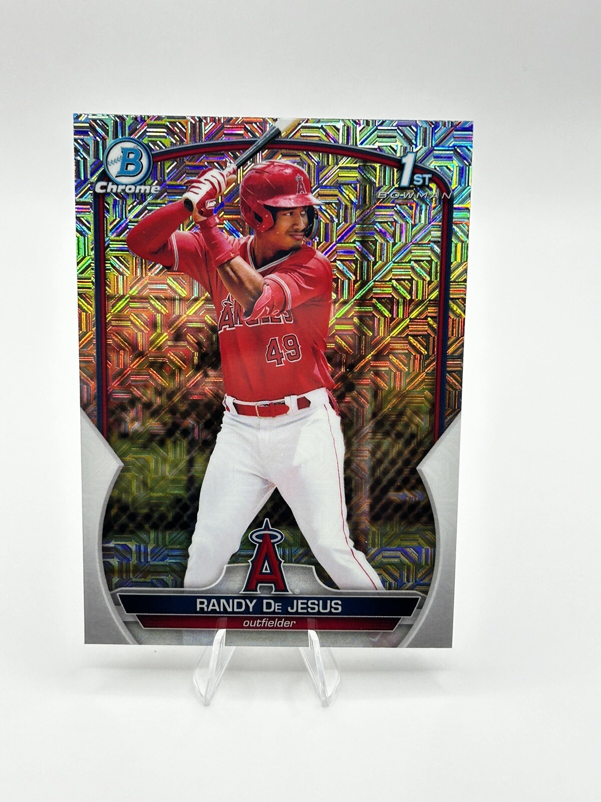 2023 Topps Bowman Chrome RANDY De JESUS 1st Mojo Refractor #BCP-19 Angels
