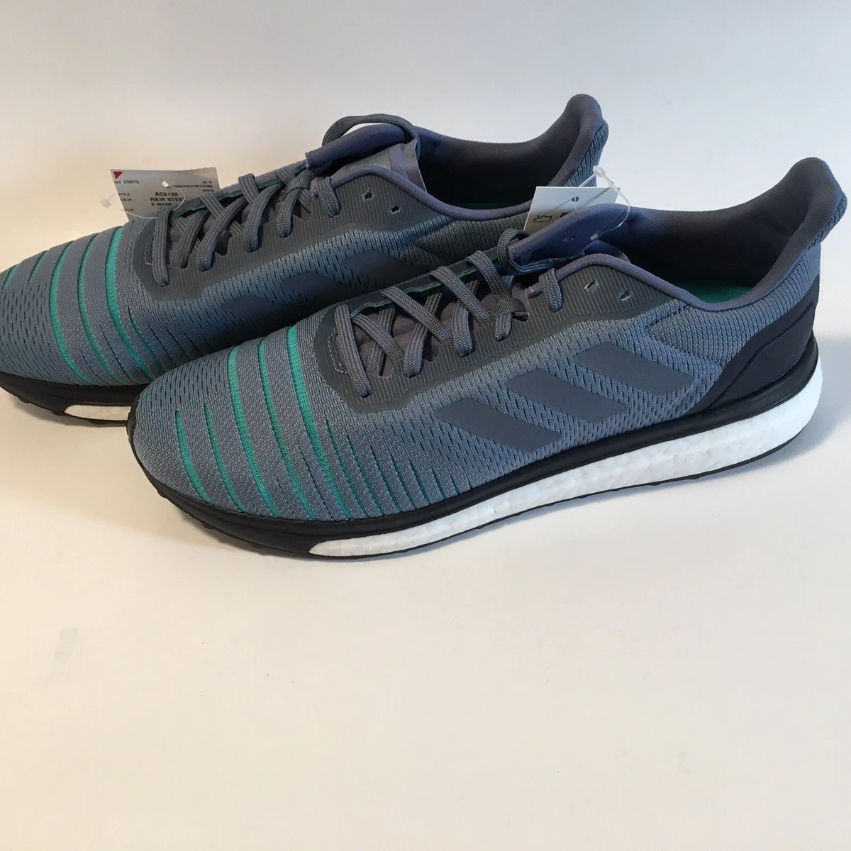 Adidas New Mens Solar Running Shoe AC8133 Hi-res Aqua Sz 10 |