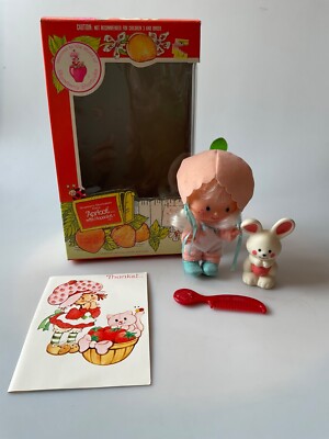 Vintage Strawberry Shortcake Aprikose mit Hopsalot Haustier