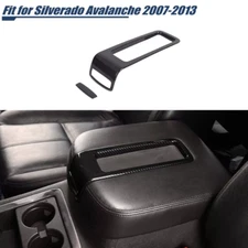 Carbon Fiber Armrest Storage Box Trim Cover For Chevy Tahoe SIERRA Suburban 07+
