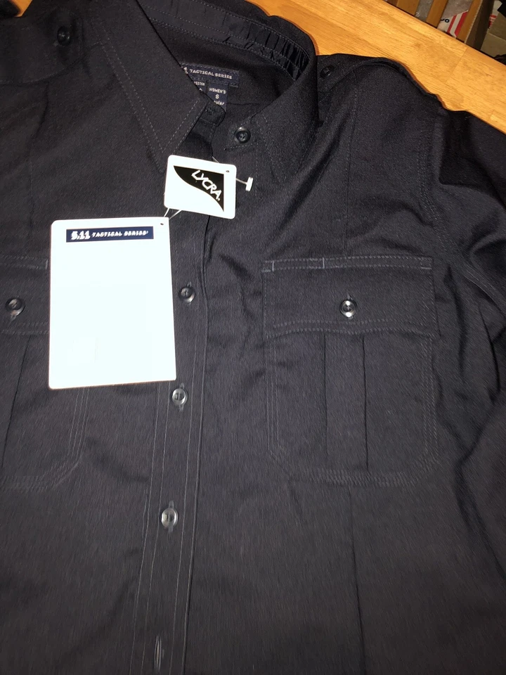 5.11 Tactical Women's Long Sleeve Poly/Wool Uniform A-Class Shirt 32054 Navy S/R - Image 3 of 4