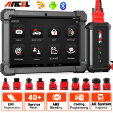 ANCEL 24V 12V Diesel Heavy Duty Truck Scanner ECU Coding All System DPF Regen