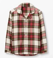   HANNA ANDERSSON flannel plaid button tops NEW 42 140 150 160 10 12