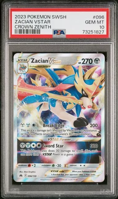  Zacian V & VSTAR - 096/159 - Crown Zenith - Pokemon