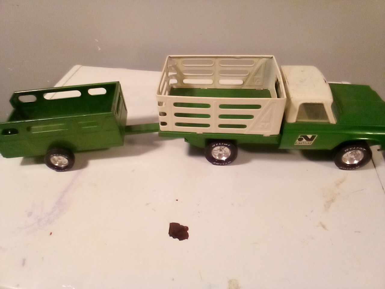 vintage pressed steel toy truck And Trailer eBay