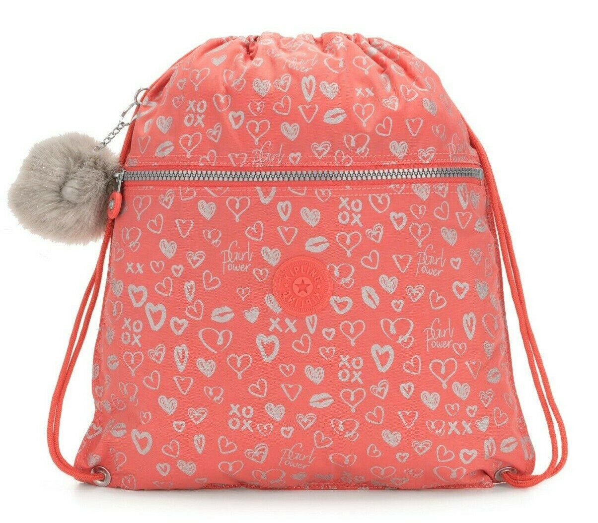 Kipling SUPERTABOO Medium Drawstring Bag - Hearty Pink Met