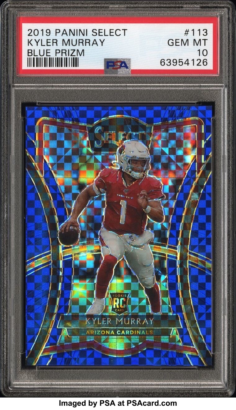 2019 Panini Select Blue Prizm #113 Kyler Murray Rookie #d /149 PSA 10 GEM MINT