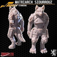 Vargr Matriarch Siourrouz Standing | 2nd Dynasty | Traveller Miniature | 28mm