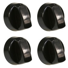 4 x Black Oven Cooker Hob Flame Burner Hotplate Control Switch Knobs For Candy