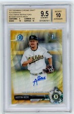 Austin Beck 2017 Bowman Chrome Draft Gold Wave Refractor Auto BGS 9.5/10 #30/50