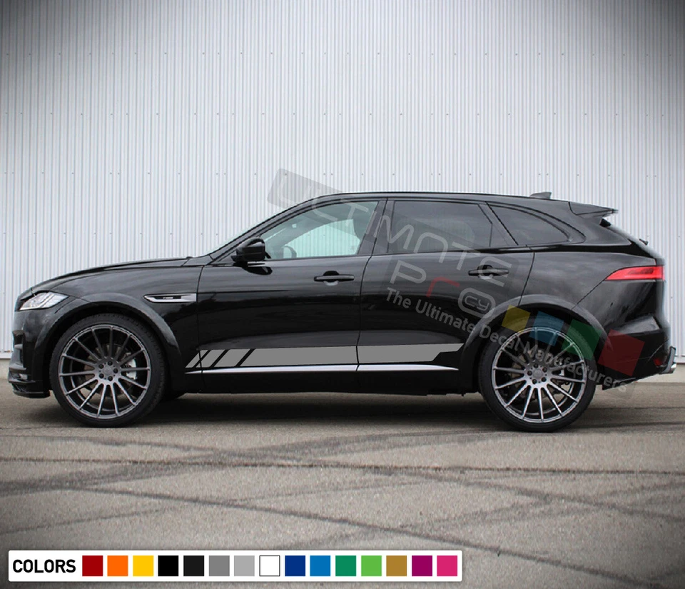 Calcomanía adhesiva para Jaguar F Pace Stripes asiento cromado carbono deportivo exterior afinación Foto 4 de 4