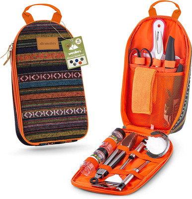 Camp Kitchen Cooking Utensil Set Travel Organizer Grill Accessories Portable Com