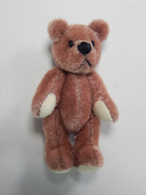 World of Miniature Bears #202 By Theresa Yang 2'' Plush Rose Bear No Writing