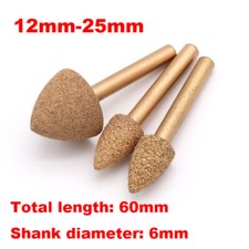 12mm-25mm Brazing Diamond Burr Grinding Head Drill Bit 6mm Shank Dia Rotary File