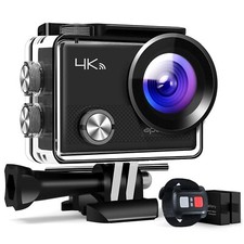 FHD 4K Action Camera 20MP, Built-in WiFi, Remote Control & 20 Accessories Kit