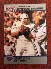 Johnny Unitas 1990 Pro Set Super Bowl Supermen Card 134