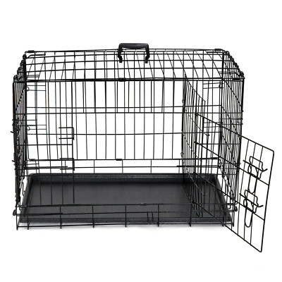 Dog Cage Pet Kennel Cat Rabbit Folding Steel Crate Animal Playpen Wire Metal 30''