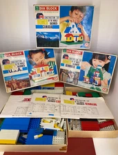 Vintage Kawada ☆ DIA Block ☆ Homes Set Lot : Construction Blocks - Japan