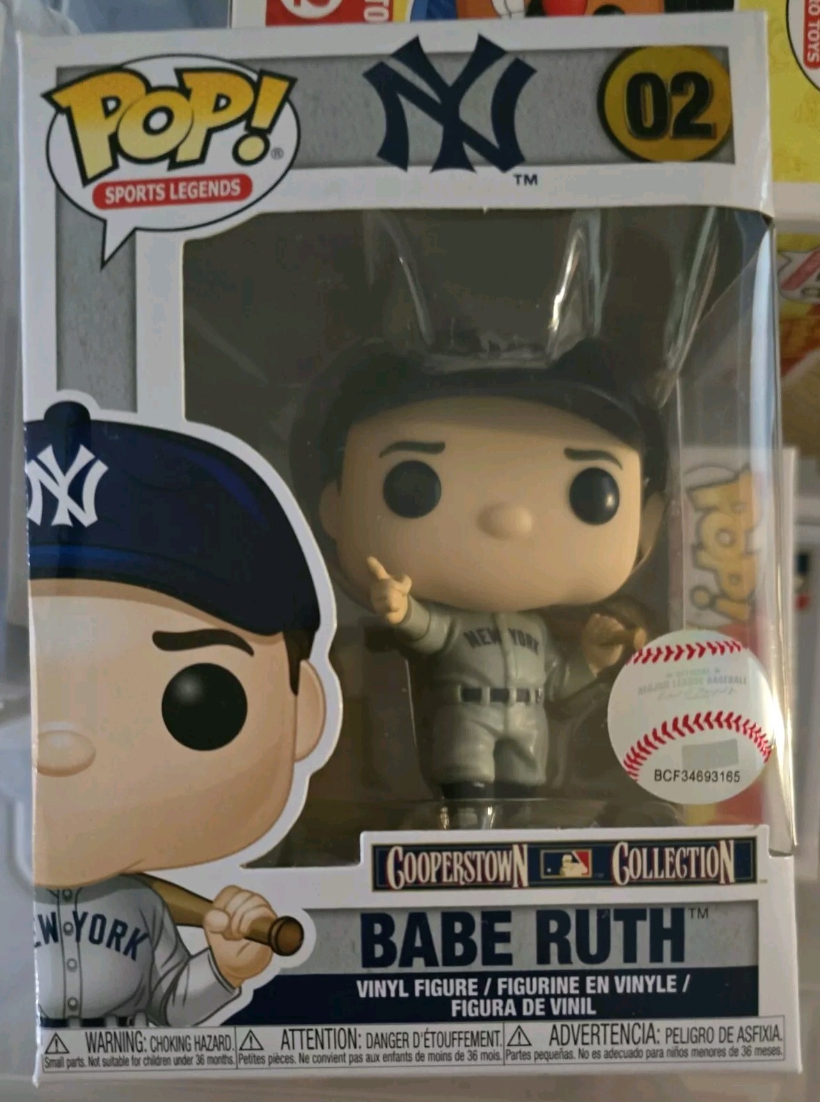 Funko Pop! BABE RUTH #02 Vinyl Figure NEW W/Pop Protector
