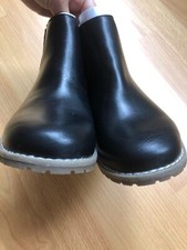 45 The Childrens Place Black Big Boys Dress Zip Boots Shoes Size 4 Junior NEW