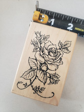 1994 PSX G-1180 E Rose flower rubber stamp