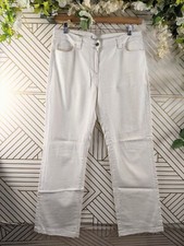 BODEN Women's Off White Straight Leg Jeans Size 16 Regular