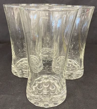 Lot 4 Replacement Libbey Hob Nob 5.5” Clear Glasses Curved