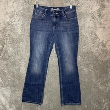 Wrangler Women Low Rise Dark Wash Stretch Essential Mid Rise Bootcut Jeans 9