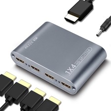 HDMI Splitter 1 in 4 out V1.4b Powered Ultra 4K/2K 3D Full HD 1080p