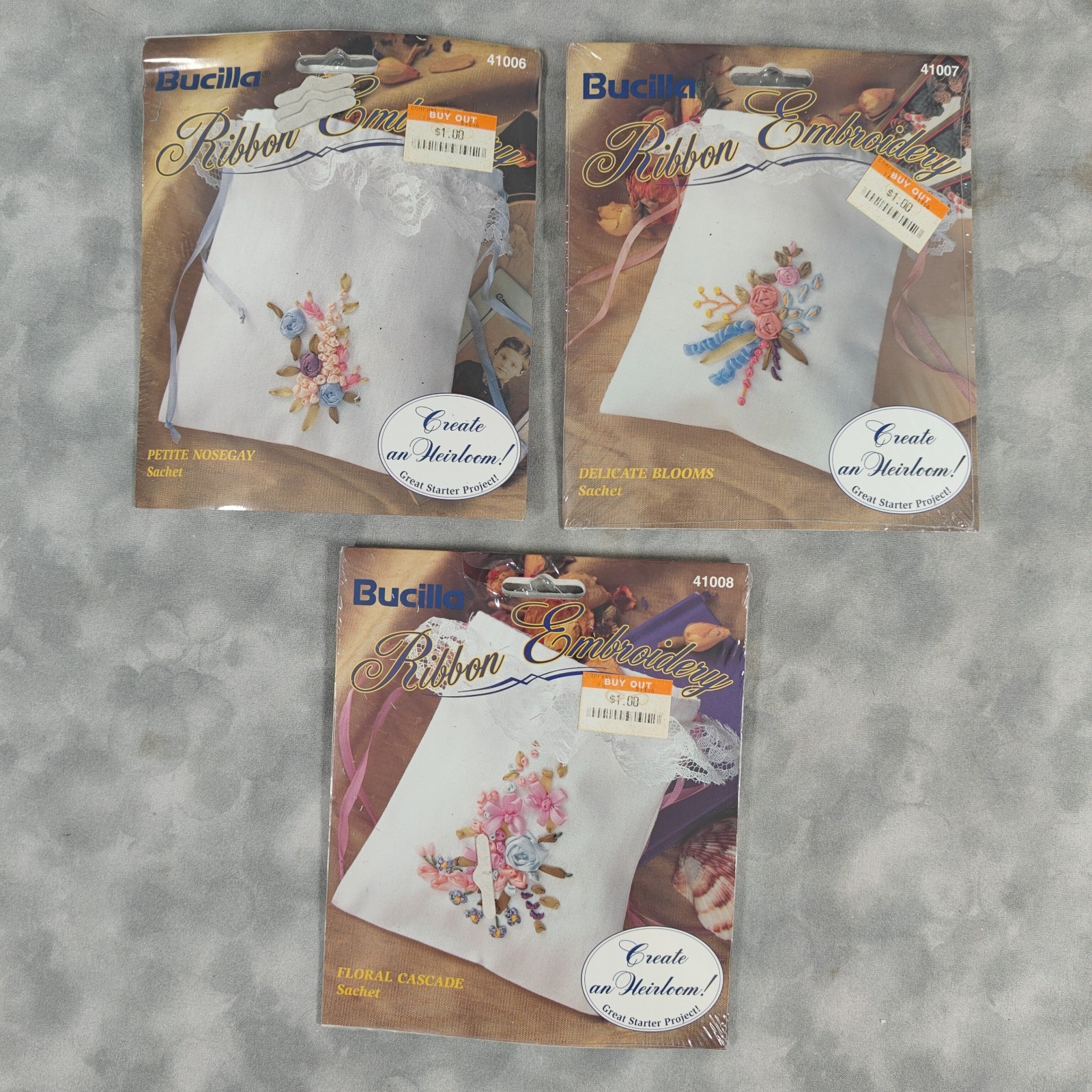Sachet Kits 41006 41007 41008 Sealed 1996 Floral