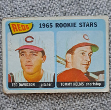 Topps 1965 Cincinnati Reds Rookie Stars #243 Ted Davidson Tommy Helms Card. rookie card picture