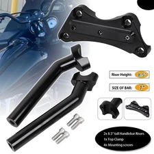 8.5" Handlebar Risers Top Clamp For Harley Road King Glide Dyna Sportster XL 883