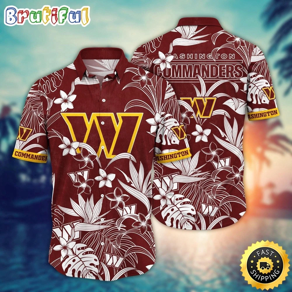 Washington Commanders Hawaiian Shirt Flower Vacation Mood Shirt