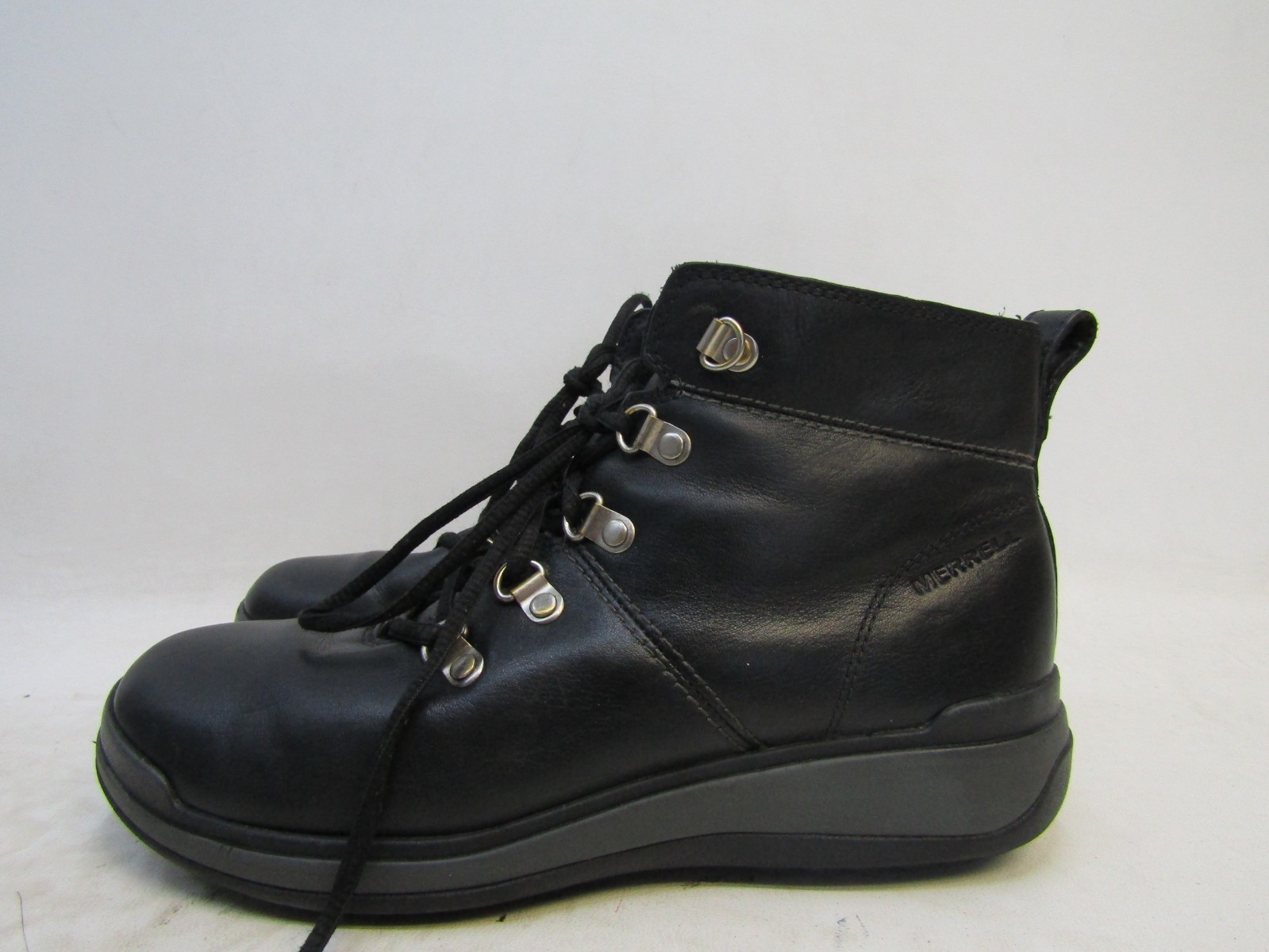 Stivaletti Merrell donna 8 neri in pelle stringati impermeabili