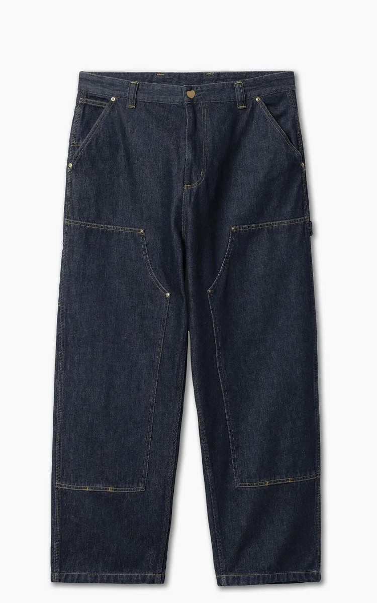 CARHARTT WIP Nash Double Knee Pant I032106 Blue Rinsed L | eBay
