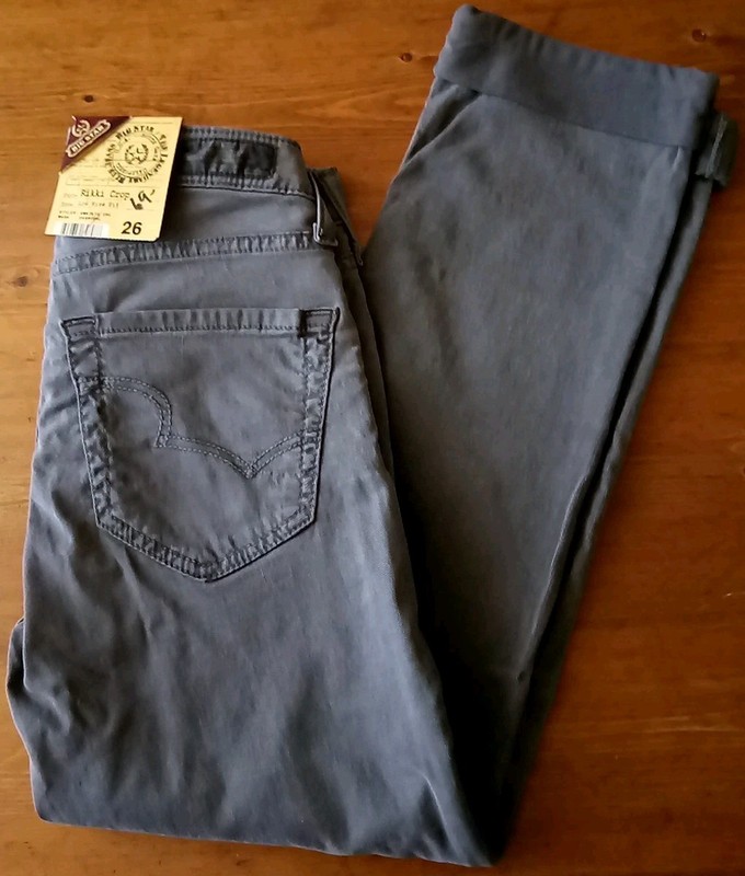 NWT BIG STAR Rikki Crop Charcoal Wash Jeans Low Rise Size 26