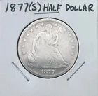 1877 (S) Seated Liberty Silver Half Dollar 50C