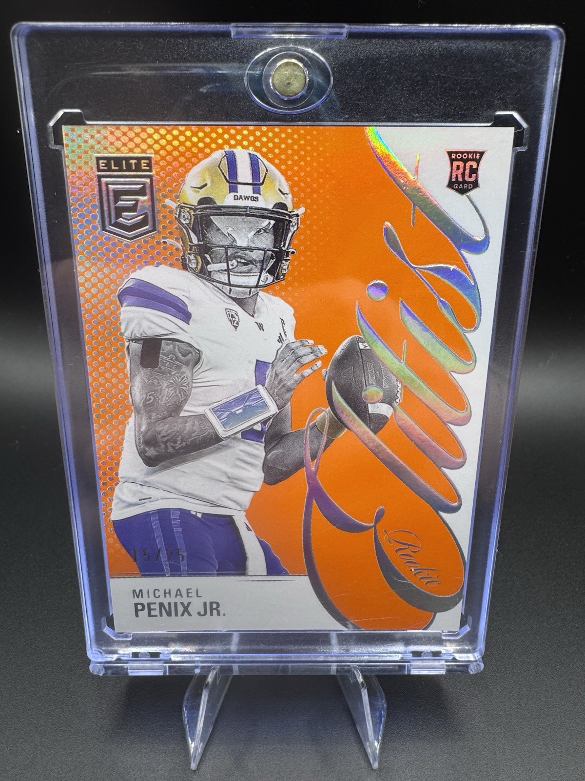 2024 Panini Elite • Michael Penix Jr. /25 (RC) Elitist Orange Rookie 🔥 Falcons