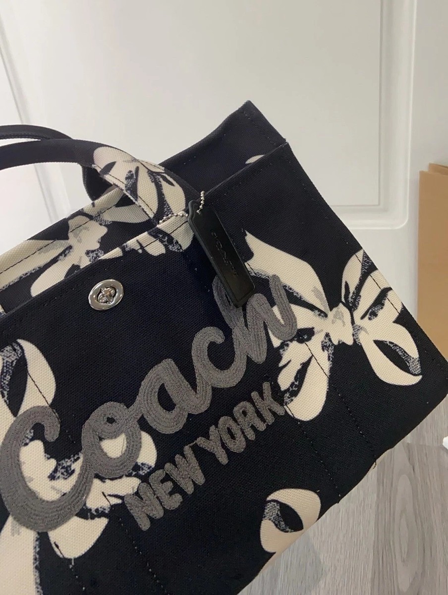 COACH Cargo Tote Bag With Bow Print Black CY844 NEW Outlet | eBay
