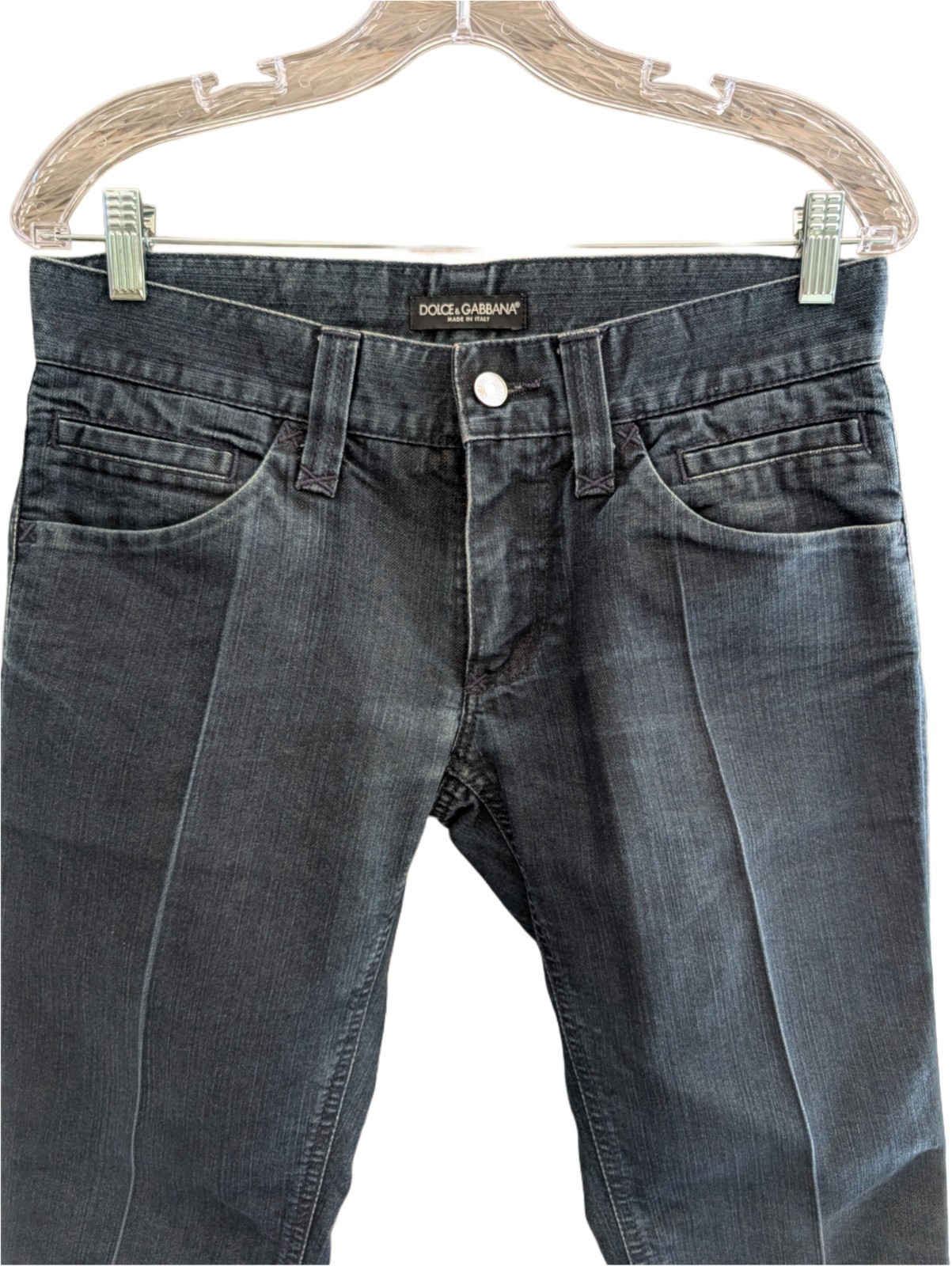D&G Dolce & Gabbana ITALIA Designer Indigo Mid Rise Skinny Fit Denim Jeans Sz 44 image 2