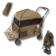 Foldable Pet Wagon Dog Stroller with Removable Fully Zipped Tent, Pet Travel ...