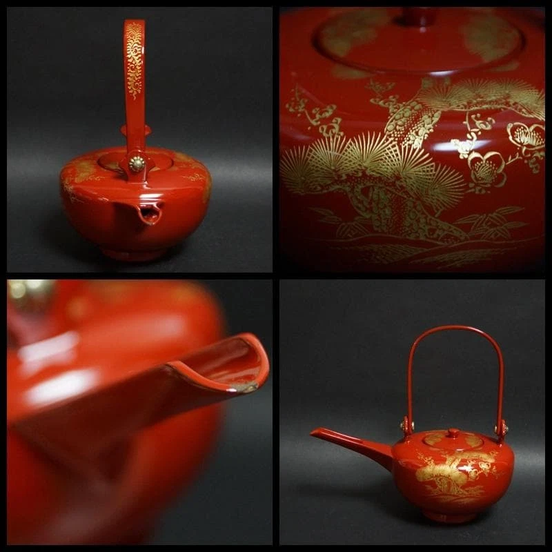 Jubako Bento Box Japanese Wajima lacquer wooden toso set gold lacquered "Shochik Jubako Bento Box Japanese Wajima lacquer wooden toso set gold lacquered "Shochik