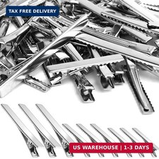PHSZZ 70 Pcs Alligator Hair Clips, 3 Sizes Oversized Metal Silver Hair Bow Clips