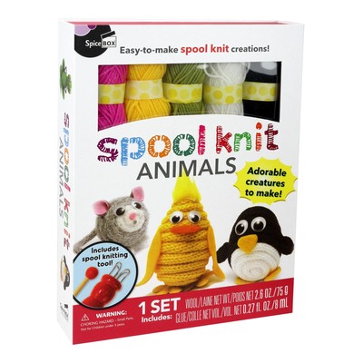 Beginners Spool Knitting Kit for Kids, Make Your Own Animals, Spool Yarn Knit...