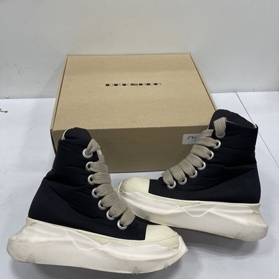Rick Owens DRKSHDW Hollywood Jumbo Lace Puffer Low Black Milk-Clean-Size 10/43EU