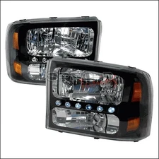 Spec-D Tuning 2LH-F25099JM-KS Crystal Housing Headlights for 99 to 04 Ford F2...